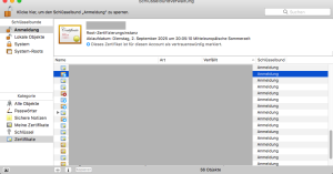 Zertifikate macOS 10.12